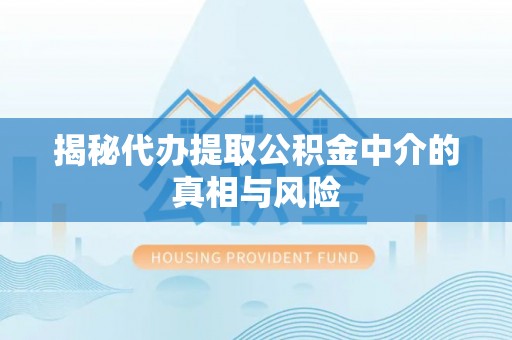 南谯揭秘代办提取公积金中介的真相与风险