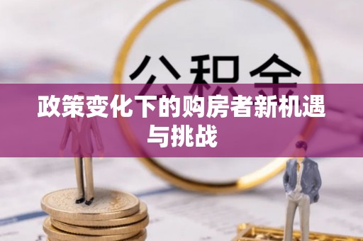 南谯政策变化下的购房者新机遇与挑战