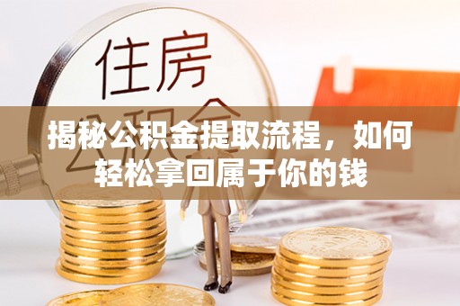 南谯揭秘公积金提取流程，如何轻松拿回属于你的钱