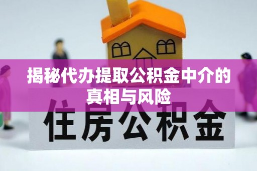南谯揭秘代办提取公积金中介的真相与风险